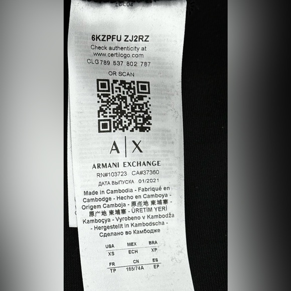 ARMANI EXCHANGE EAGLE PATCH JOGGER SWEATPANTS - Picture 13 of 13